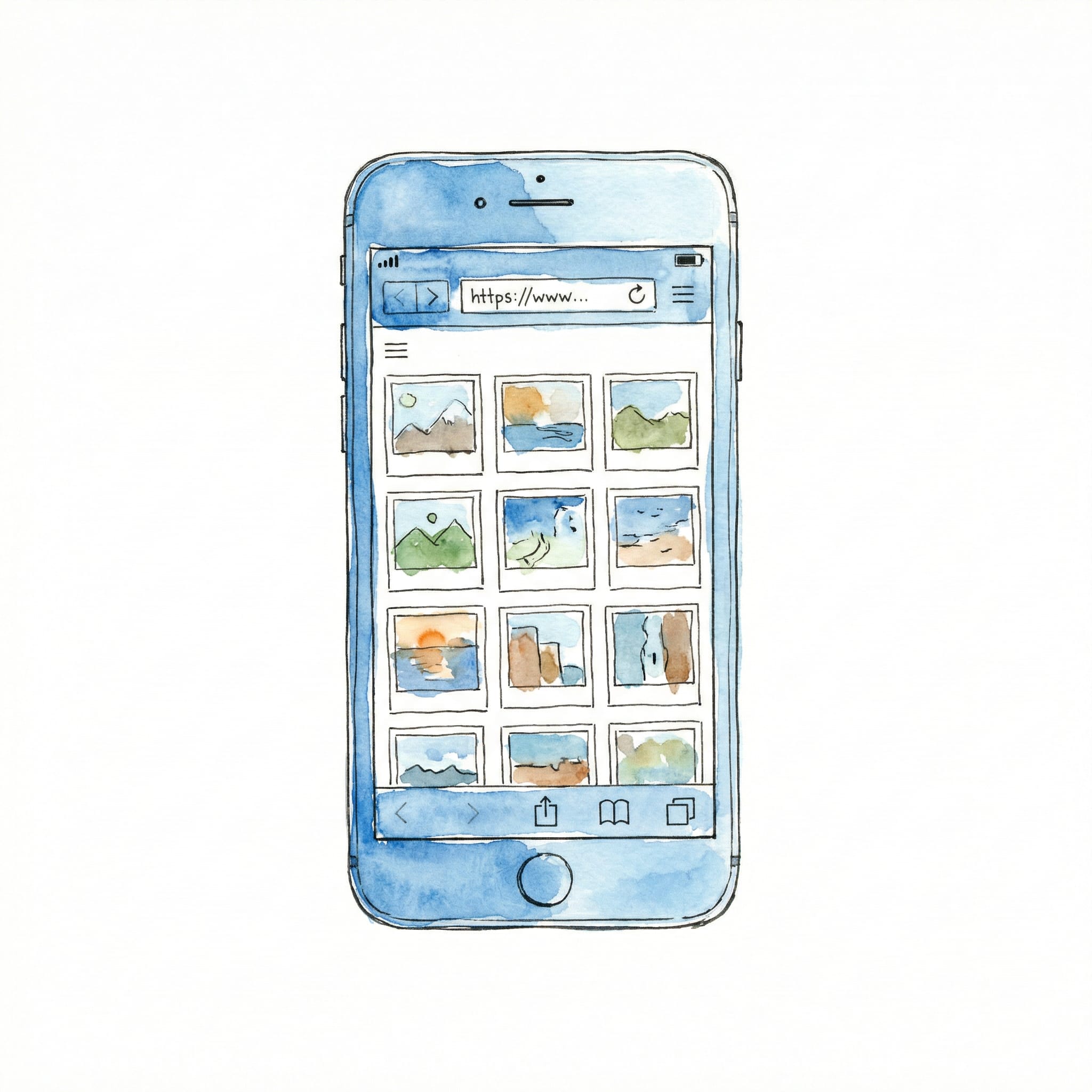 Mobile browser photo gallery