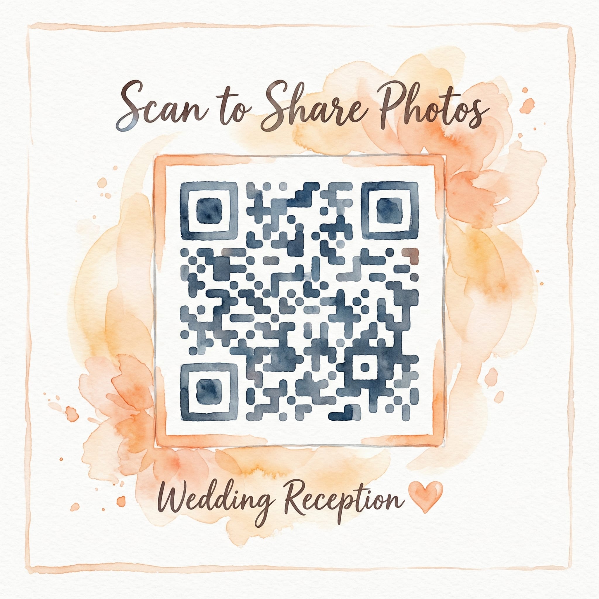 QR code interface showing event photo sharing