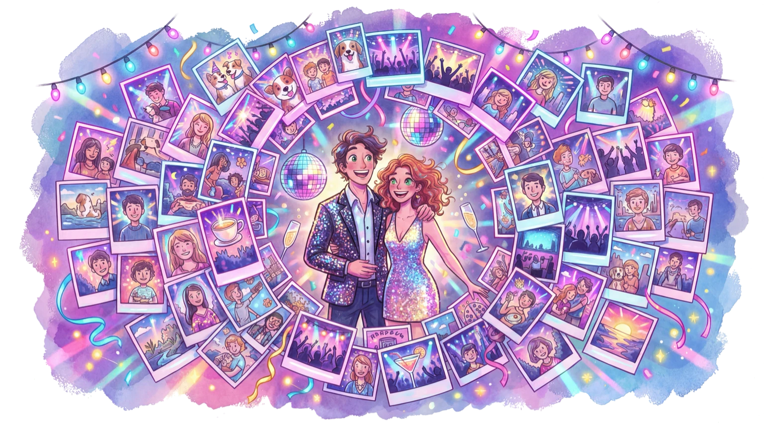 Gala photo sharing illustration