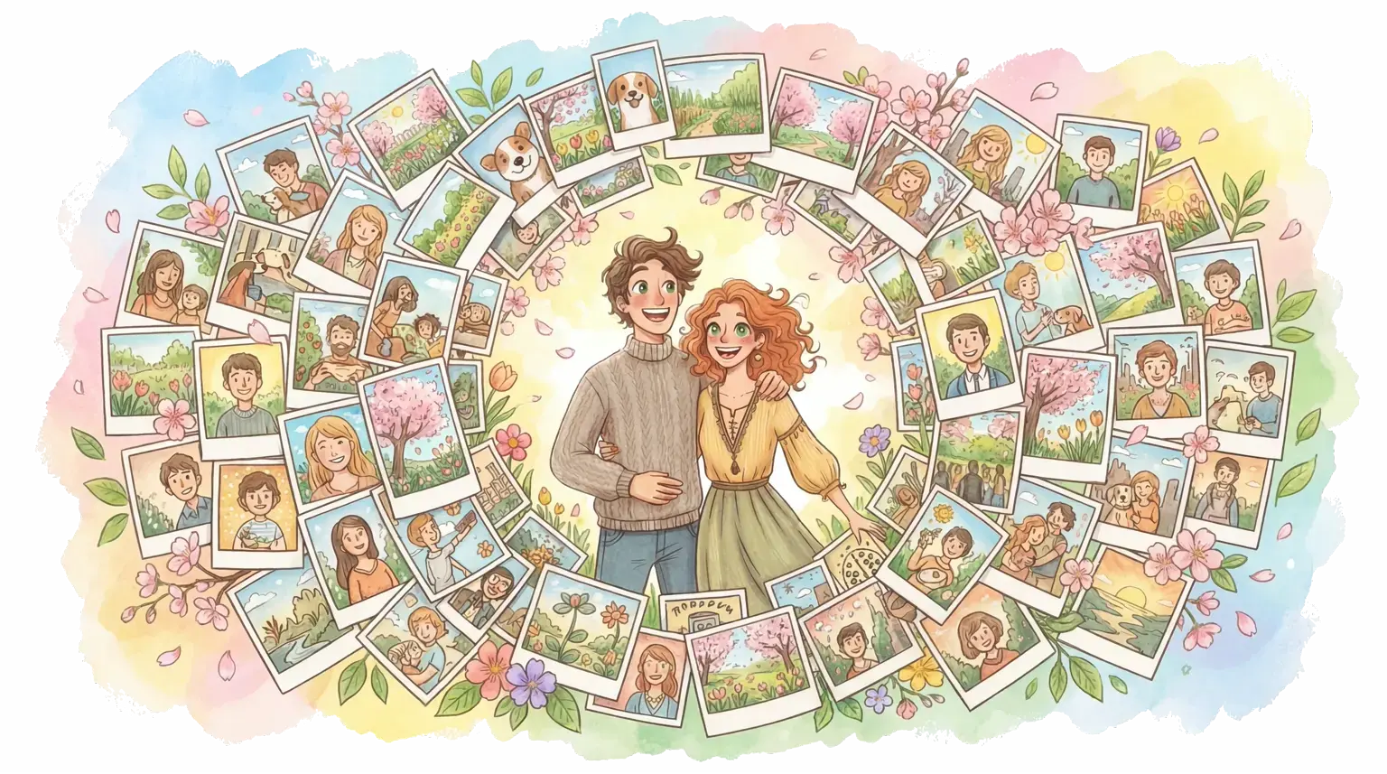 Illustration af deling af konfirmationsbilleder